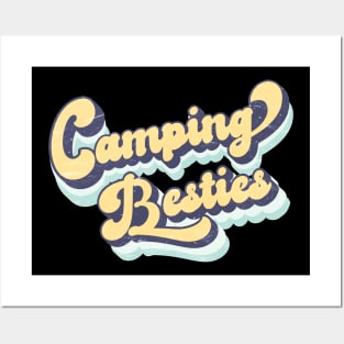 Retro Camping Besties Camping Lover Camper Gift Posters and Art